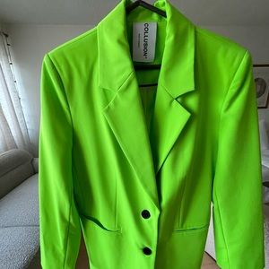 Asos Collusion oversized Green neon blazer